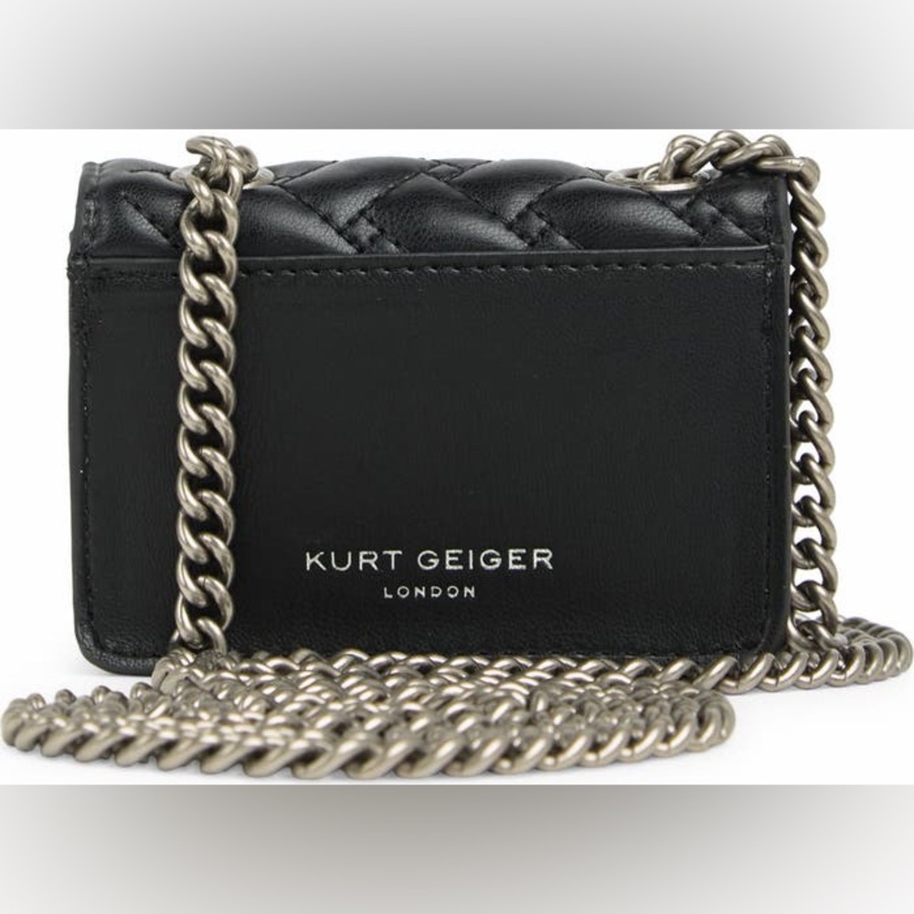 Kurt Geiger London Micro Kensington Quilted Chain Crossbody Bag - Picture 7 of 9